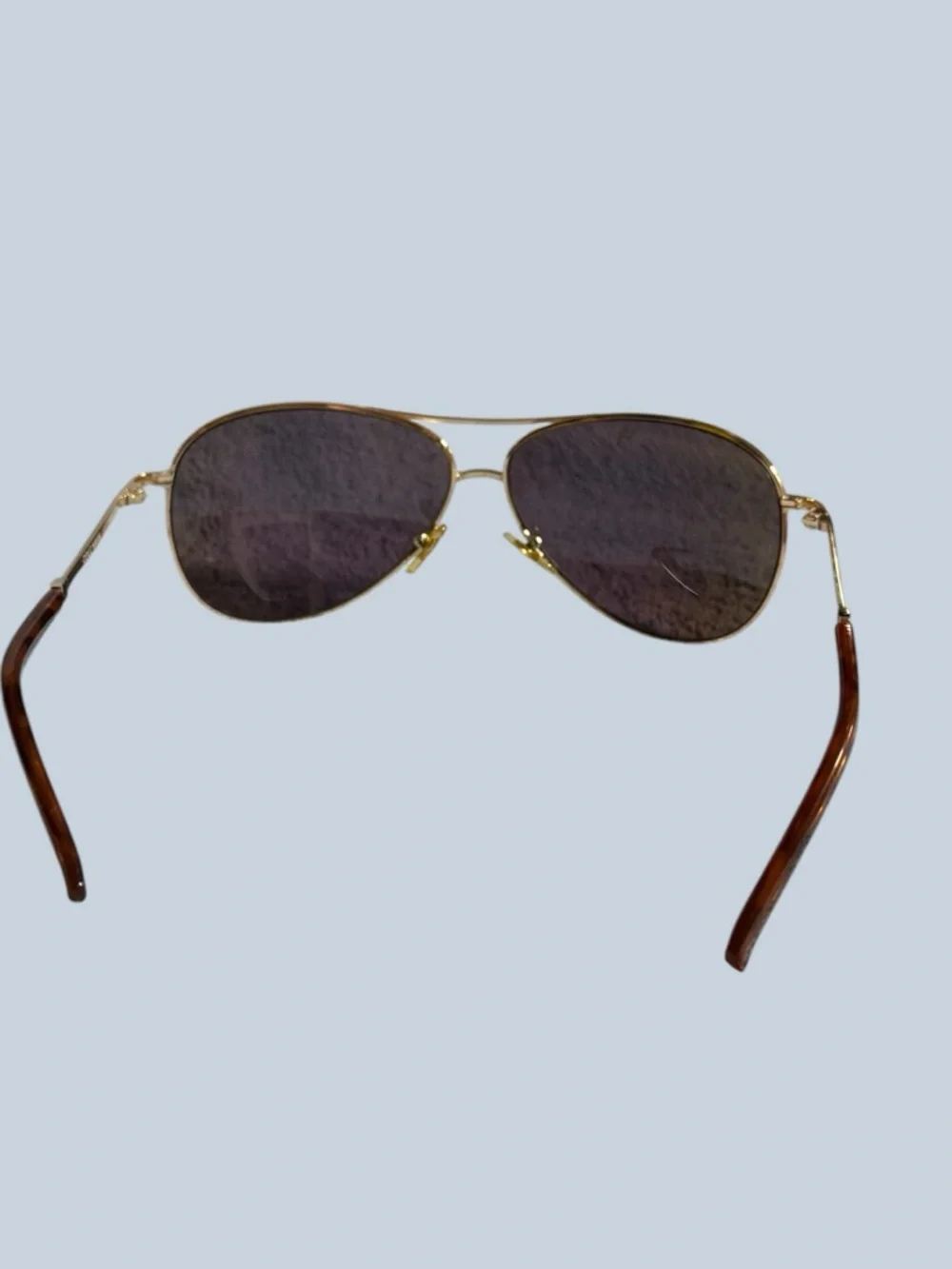 Unisex Aviator Sunglasses with Blue-Green Mirrored Lenses